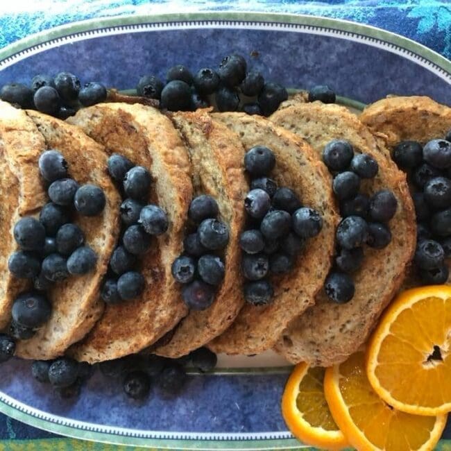 Blueberry French Toast (No eggs or dairy!) (No eggs or dairy!)